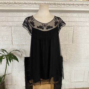 Vintage y2k black babydoll top
